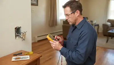 Stockton, CA electrician uses a multimeter to diagnose a de-energized branch circuit fault.