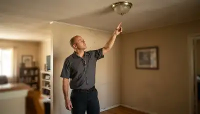 Stockton, CA electrician conducting a residential ceiling lighting consultation with a homeowner