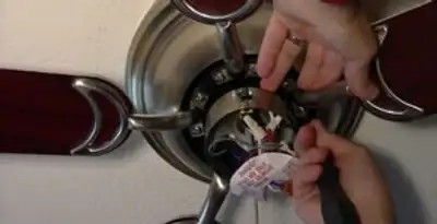 Ceiling fan installation with electrical wiring and mounting by professional electrician in Stockton, CA