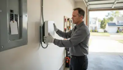 EV charger installation with protected conduit at a Linden, CA home by a professional electrician