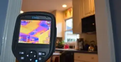 home energy audit service using thermal imaging to evaluate electrical efficiency inside a home in Stockton, CA