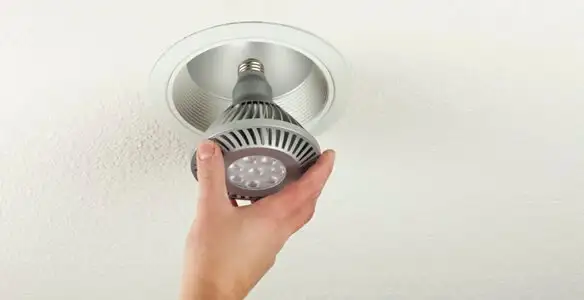 lighting installation service featuring recessed ceiling light installed by licensed professionals in Stockton, CA