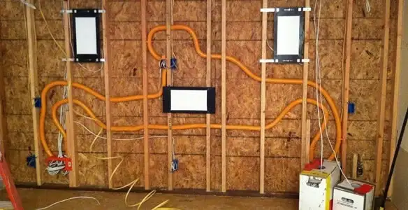 new construction wiring project displaying complete electrical system layout installed by professionals in Stockton, CA