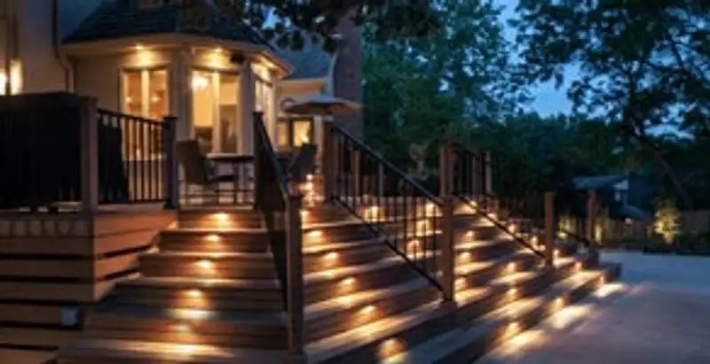 Residential electrician installing outdoor lighting for home safety in Stockton, CA