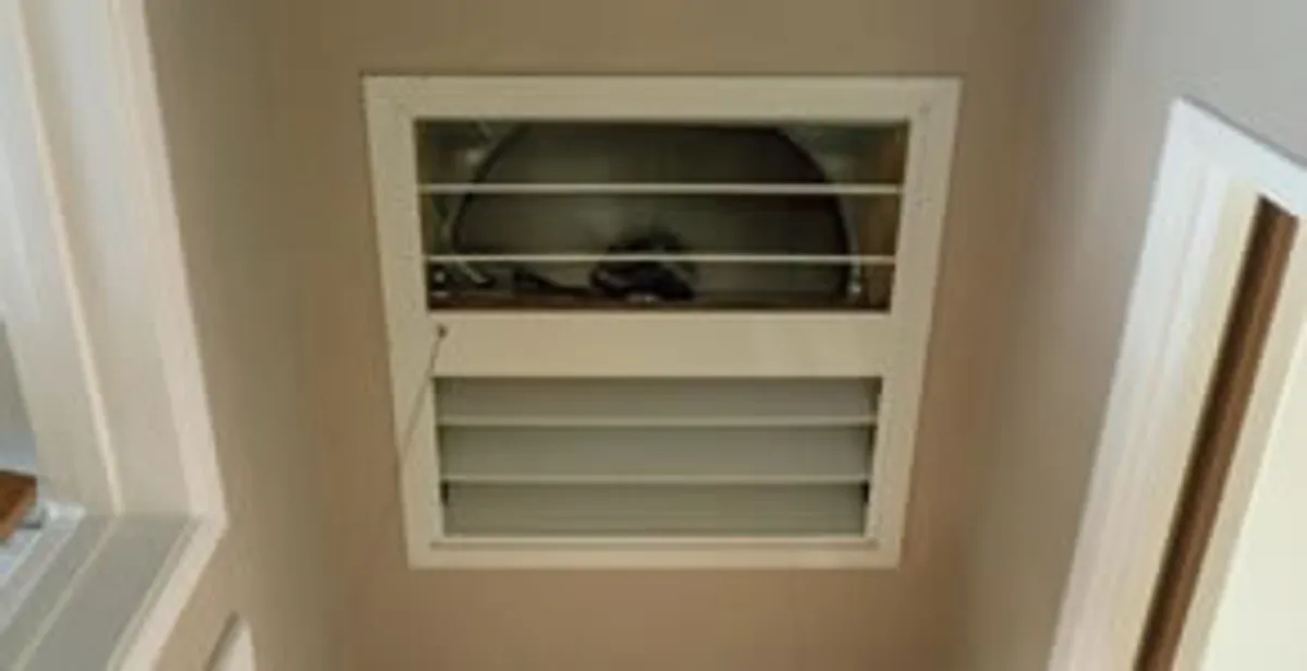 whole house fan installation services with ceiling-mounted ventilation system in Stockton, CA
