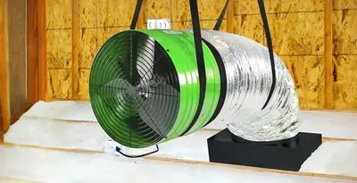whole house fan installation services with professionally mounted ventilation fan system in Stockton, CA